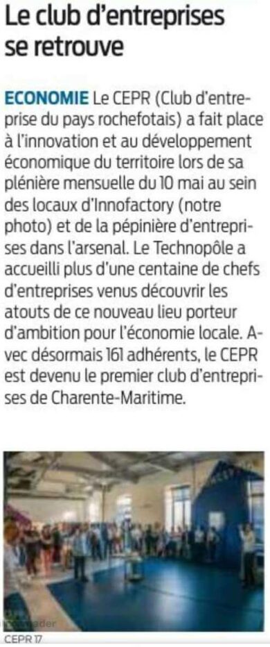 CEPR Premier club d'entreprises en charente-maritime