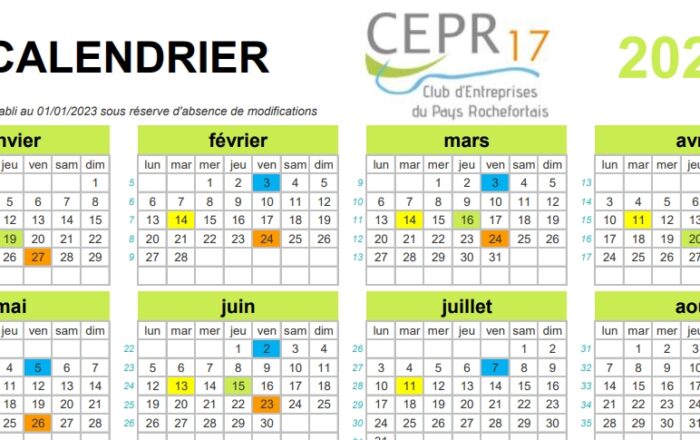 Extrait du calendrier 2023